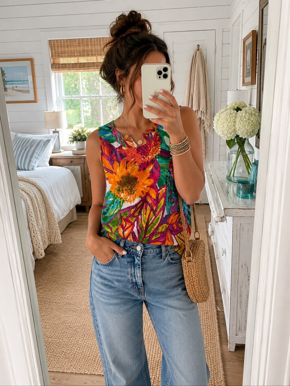 Lauren Ralph Lauren Petite Multicolor Sleevless Top